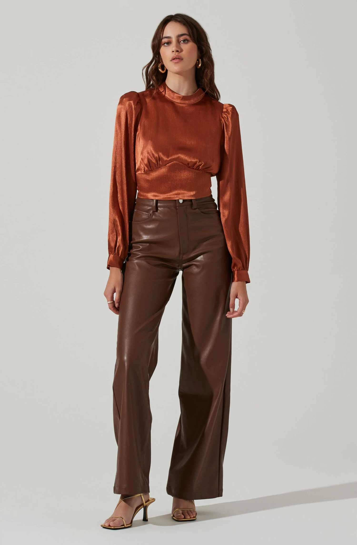 Long Sleeve Mock Neck Open Tie Back Top 17 Long Sleeve Mock Neck Open Tie Back Top - Image 17