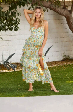 Midsummer Floral Tiered Maxi Dress -Sundress Haven Look 022 2193