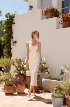 Colette Satin Cutout Midi Dress -Sundress Haven SUMMERWEDDING 01232 2d0a2177 63ee 4e36 b1cf 4fd13e38ef4b